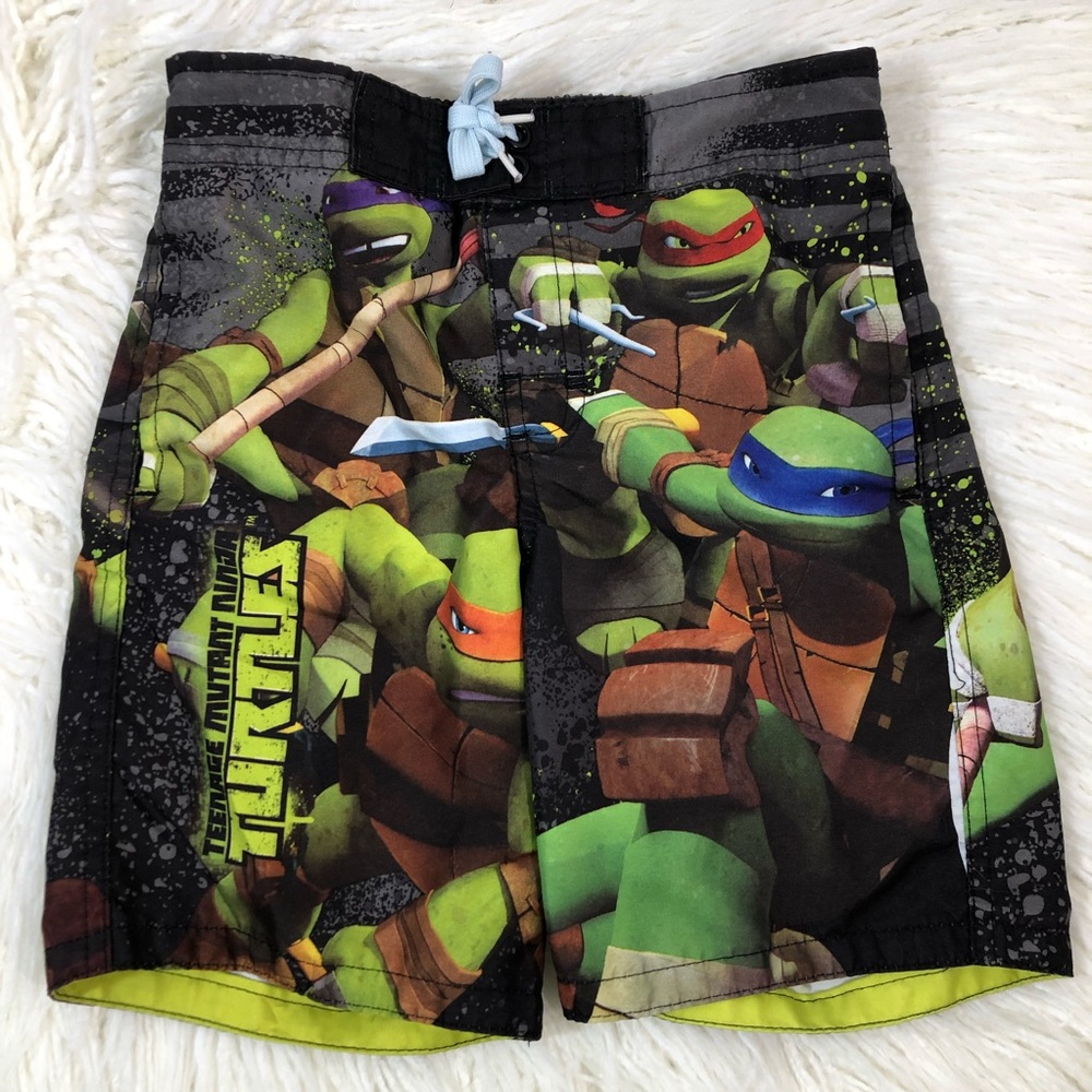Boys XS Nickelodeon TMNT Swim Trunks.
